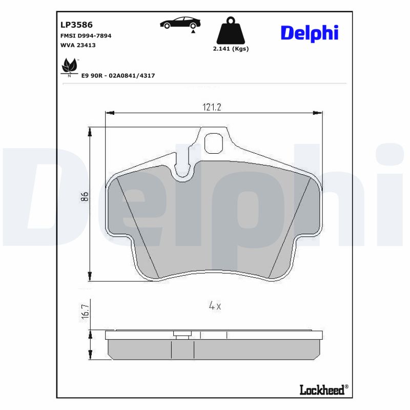 Remblokset Delphi Diesel LP3586