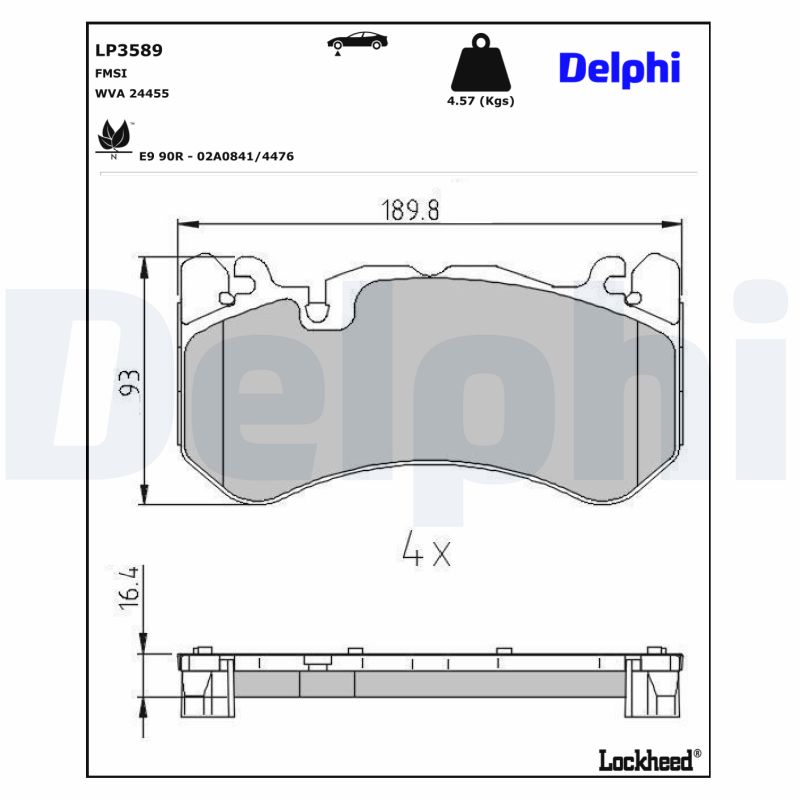 Remblokset Delphi Diesel LP3589