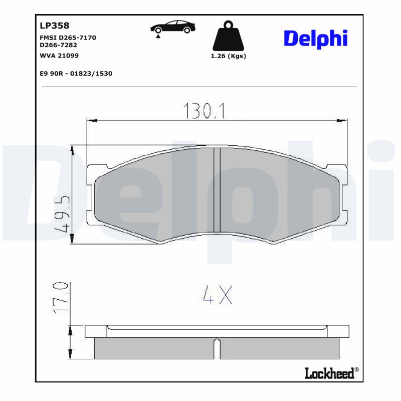 Remblokset Delphi Diesel LP358