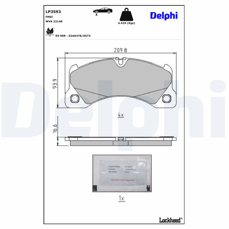 Remblokset Delphi Diesel LP3593