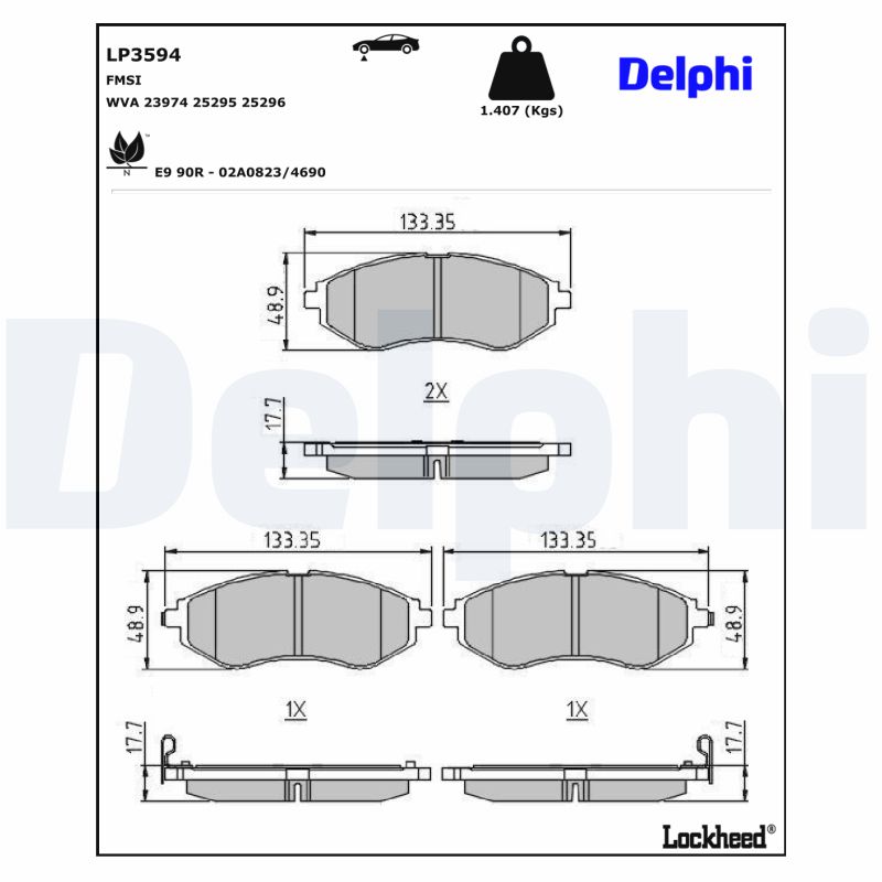 Remblokset Delphi Diesel LP3594