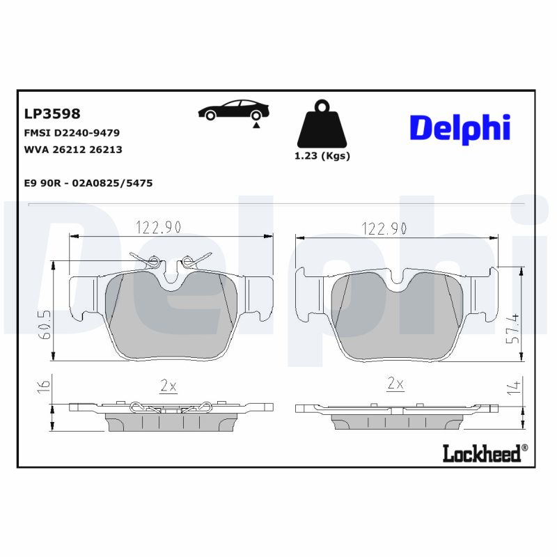 Remblokset Delphi Diesel LP3598