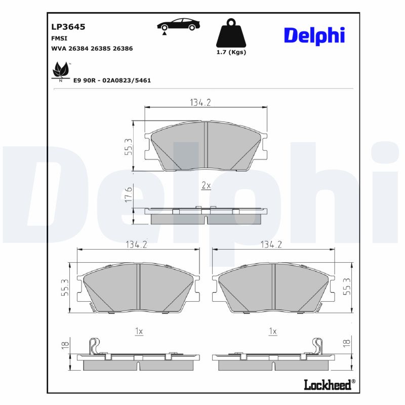 Remblokset Delphi Diesel LP3645