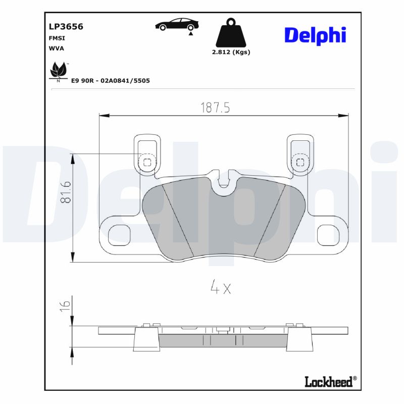 Remblokset Delphi Diesel LP3656