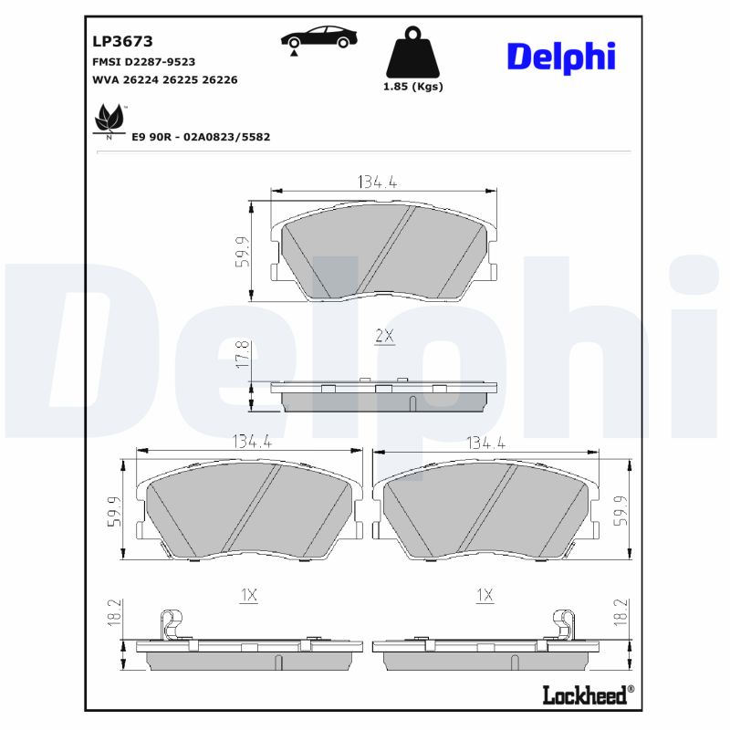 Remblokset Delphi Diesel LP3673