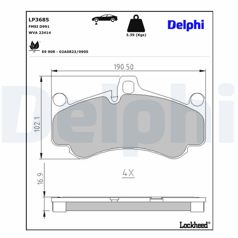Remblokset Delphi Diesel LP3685