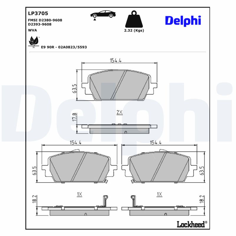 Remblokset Delphi Diesel LP3705