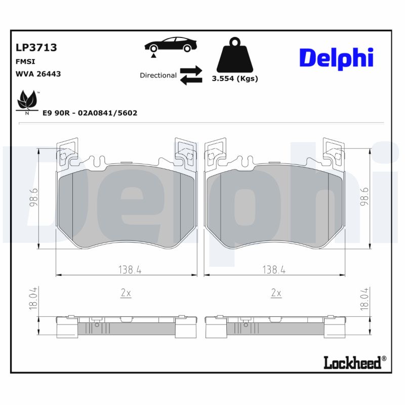 Remblokset Delphi Diesel LP3713