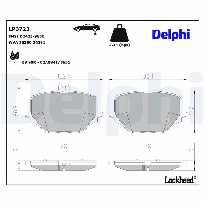 Remblokset Delphi Diesel LP3723
