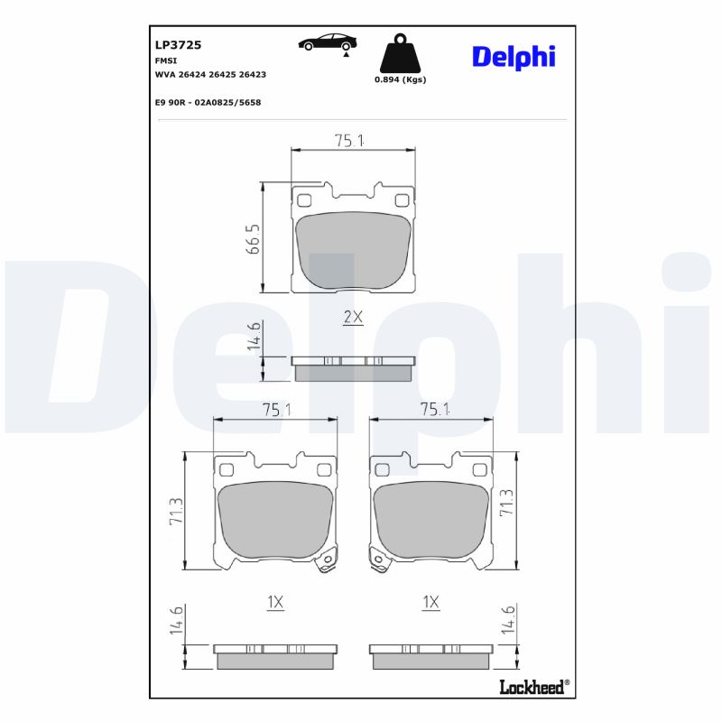 Remblokset Delphi Diesel LP3725