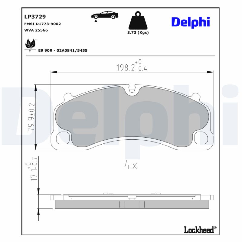 Remblokset Delphi Diesel LP3729