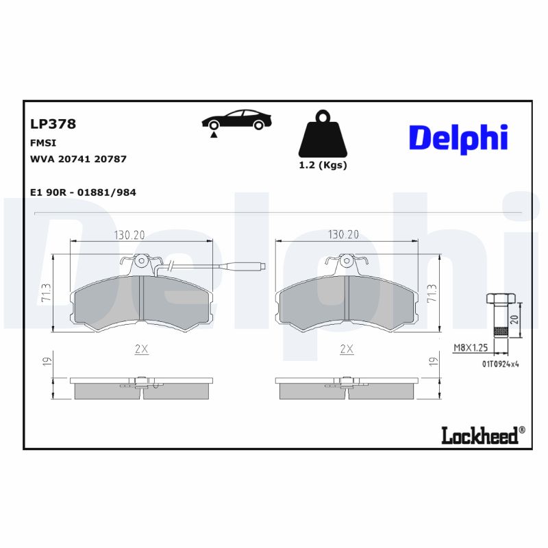 Remblokset Delphi Diesel LP378