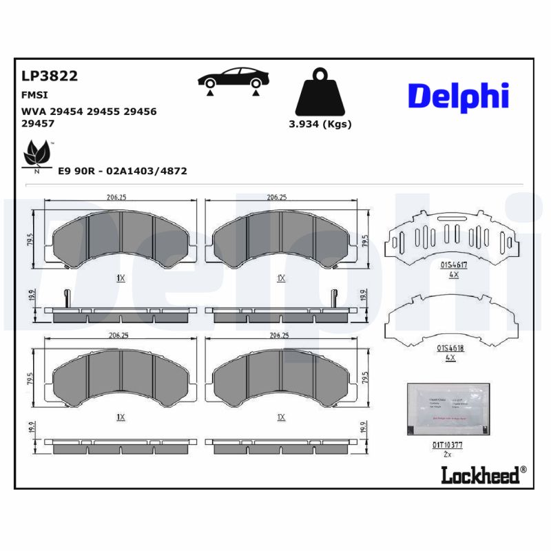 Remblokset Delphi Diesel LP3822