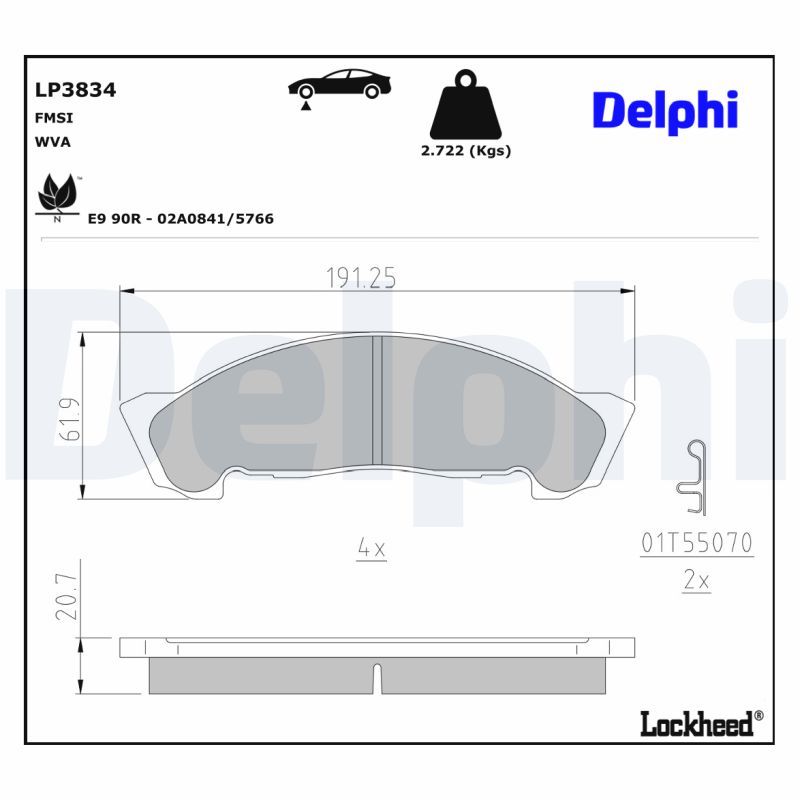 Remblokset Delphi Diesel LP3834