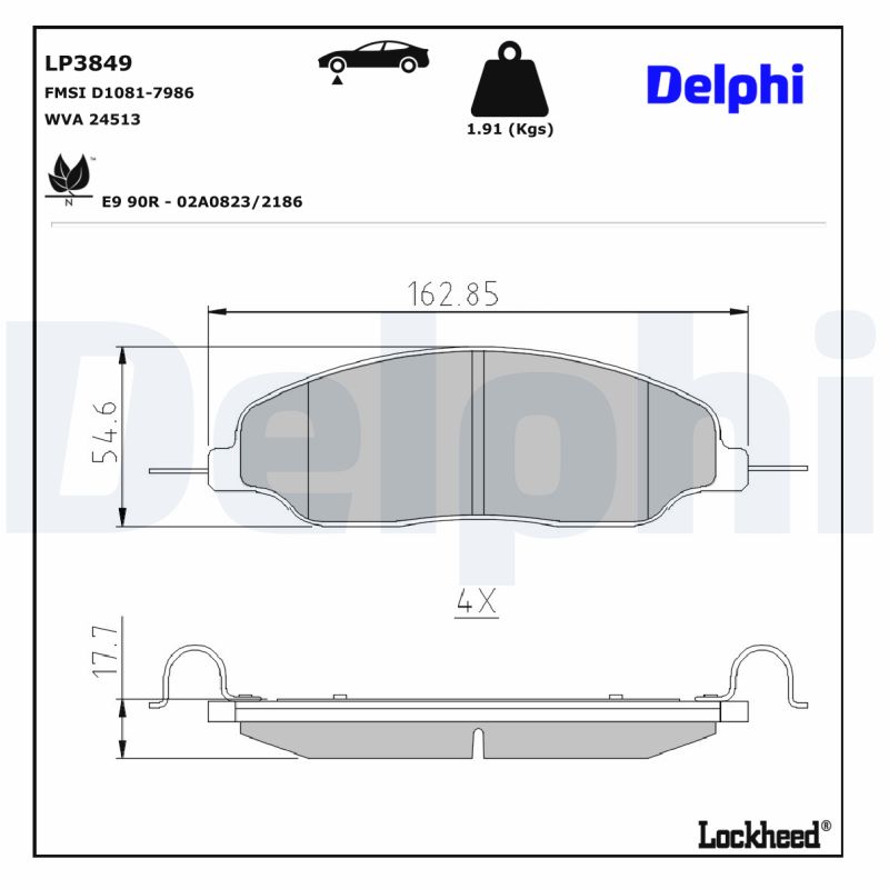 Remblokset Delphi Diesel LP3849