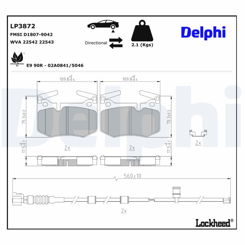 Remblokset Delphi Diesel LP3872
