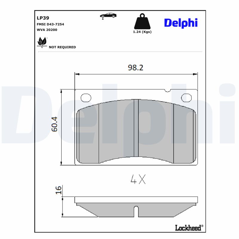 Remblokset Delphi Diesel LP39