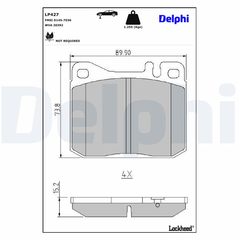 Remblokset Delphi Diesel LP427