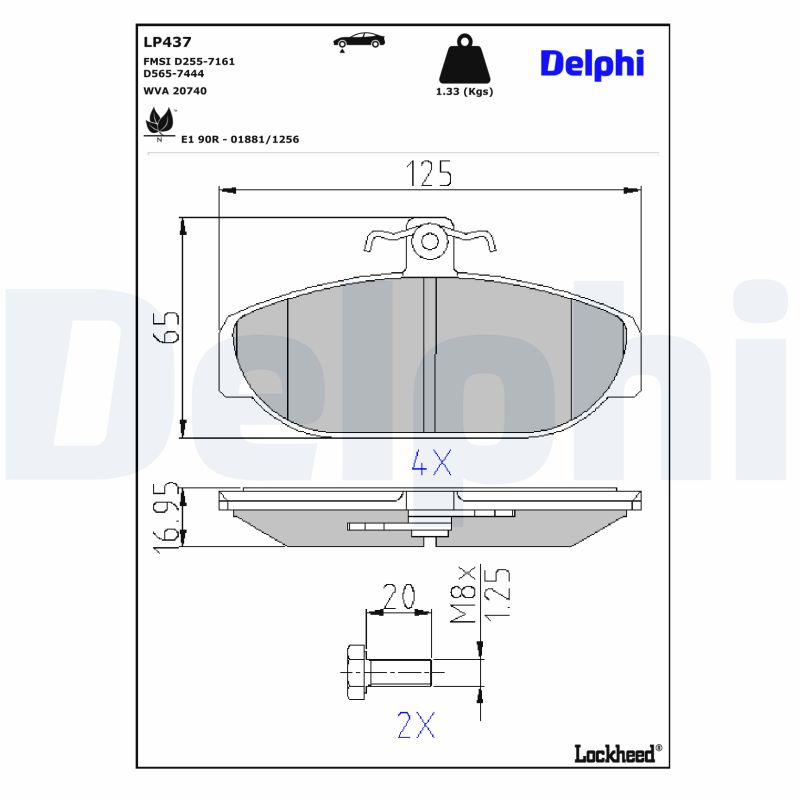Remblokset Delphi Diesel LP437