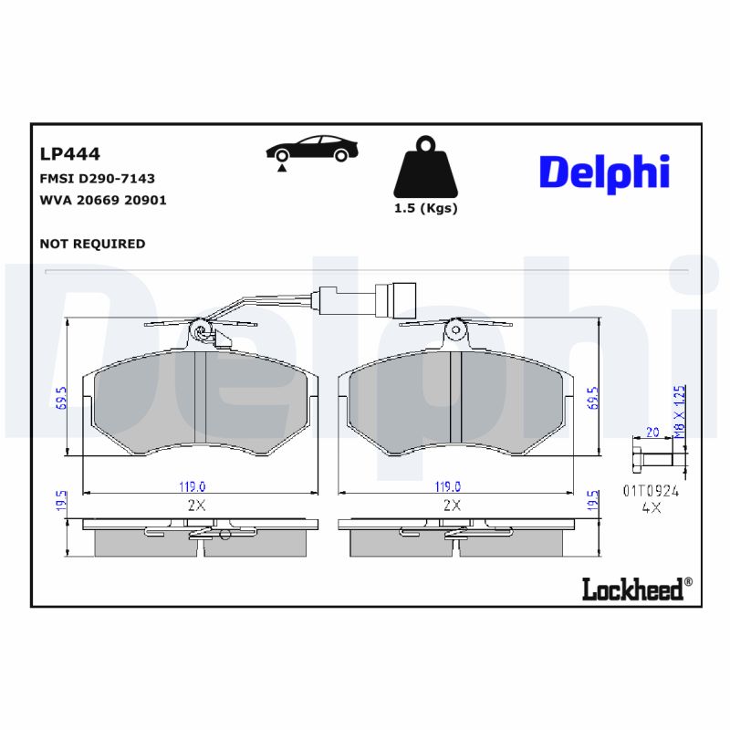 Remblokset Delphi Diesel LP444