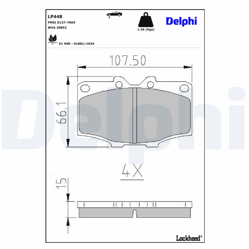 Remblokset Delphi Diesel LP448