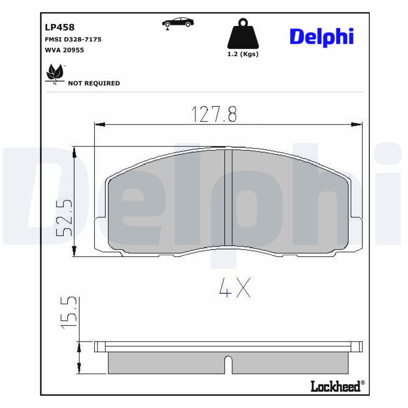 Remblokset Delphi Diesel LP458
