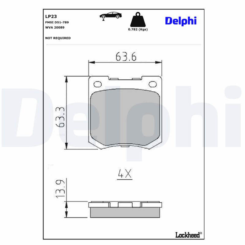 Remblokset Delphi Diesel LP45