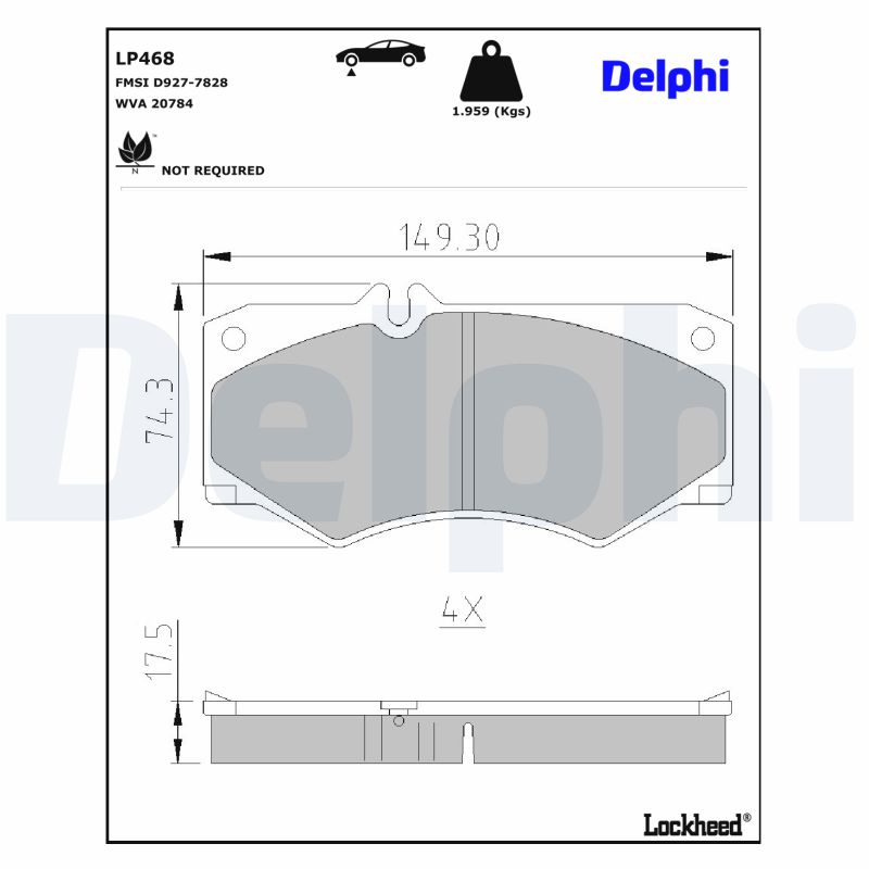 Remblokset Delphi Diesel LP468