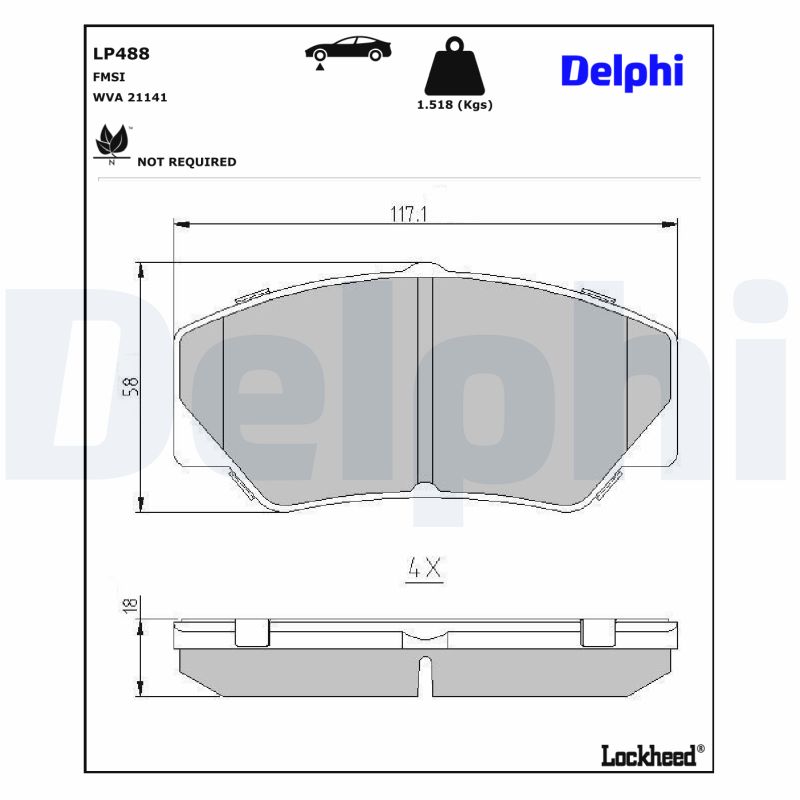 Remblokset Delphi Diesel LP488