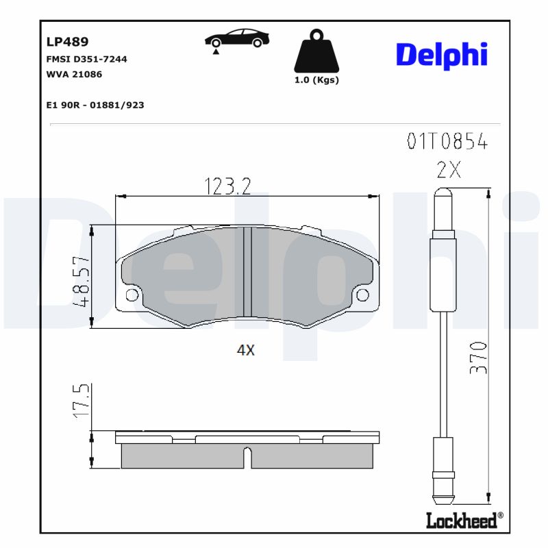 Remblokset Delphi Diesel LP489