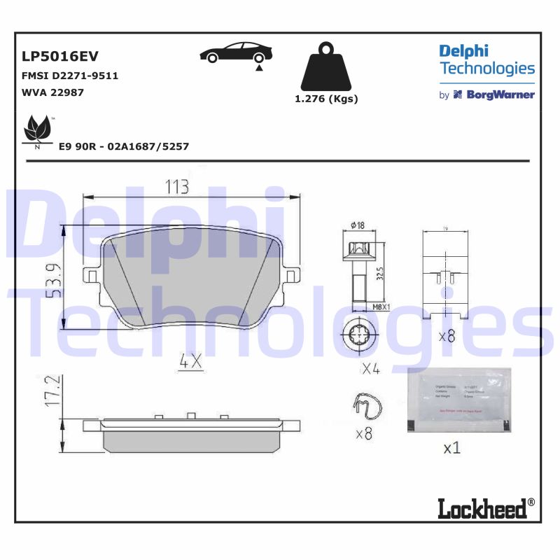Remblokset Delphi Diesel LP5016EV