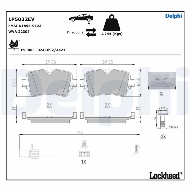 Remblokset Delphi Diesel LP5032EV