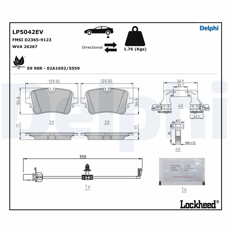 Remblokset Delphi Diesel LP5042EV