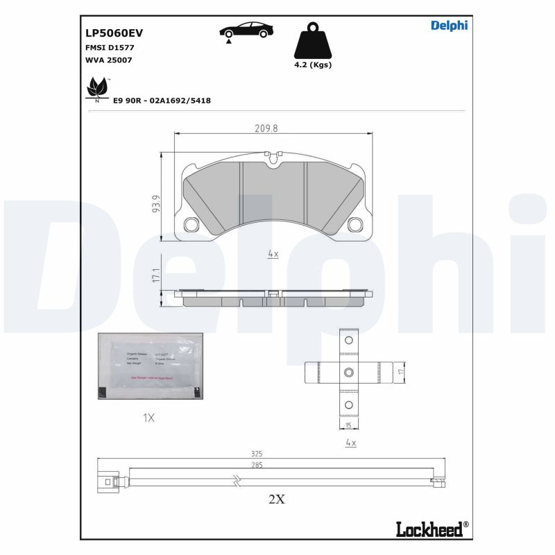Remblokset Delphi Diesel LP5060EV