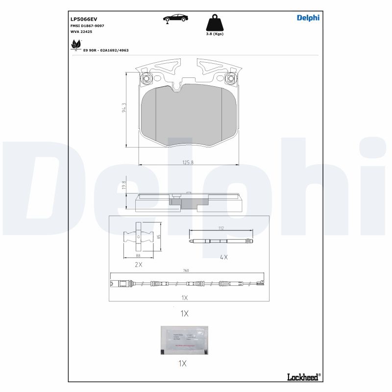 Remblokset Delphi Diesel LP5066EV