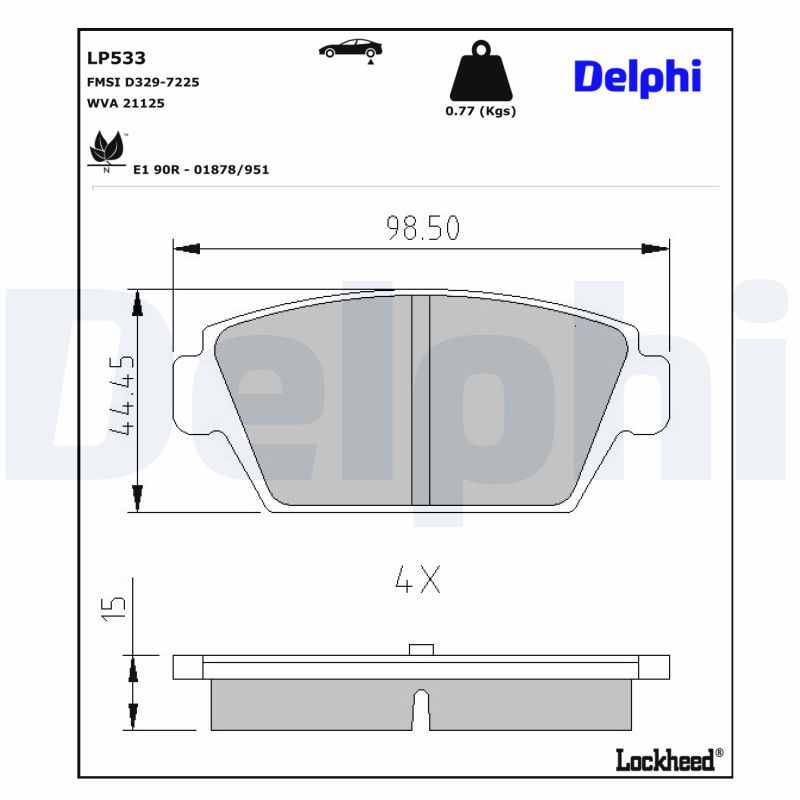 Remblokset Delphi Diesel LP533