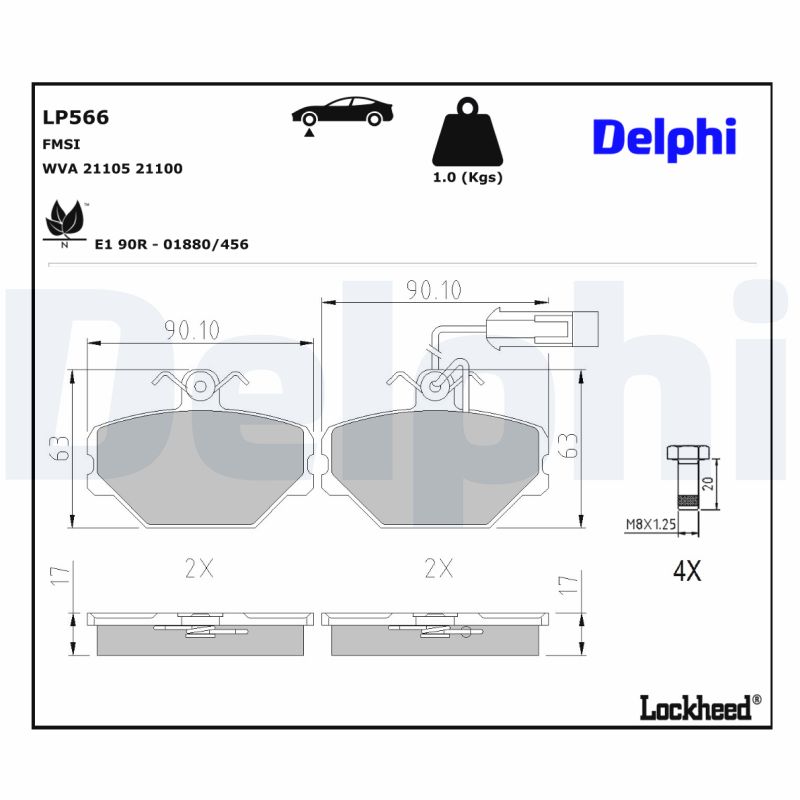 Remblokset Delphi Diesel LP566