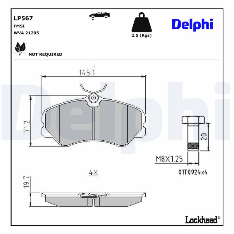Remblokset Delphi Diesel LP567