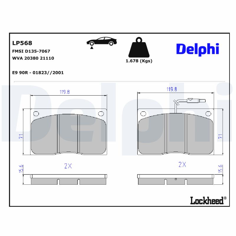 Remblokset Delphi Diesel LP568