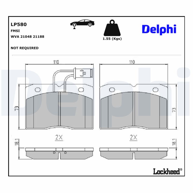 Remblokset Delphi Diesel LP580