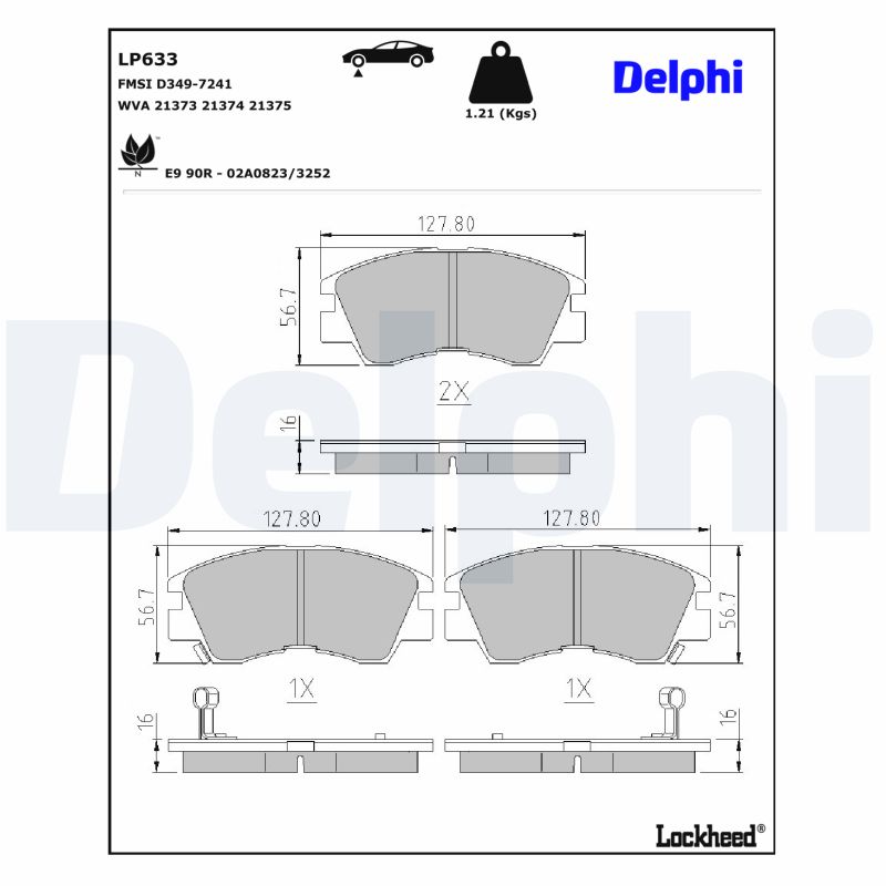 Remblokset Delphi Diesel LP633