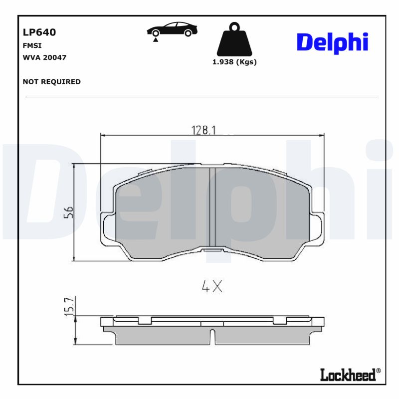 Remblokset Delphi Diesel LP640
