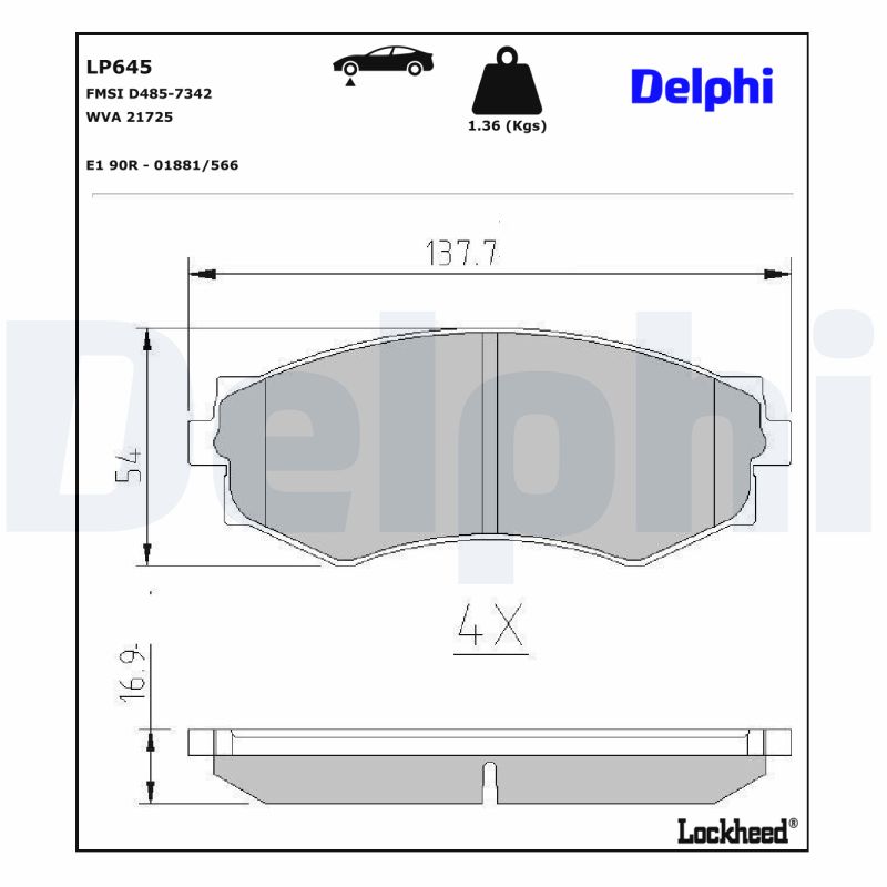 Remblokset Delphi Diesel LP645