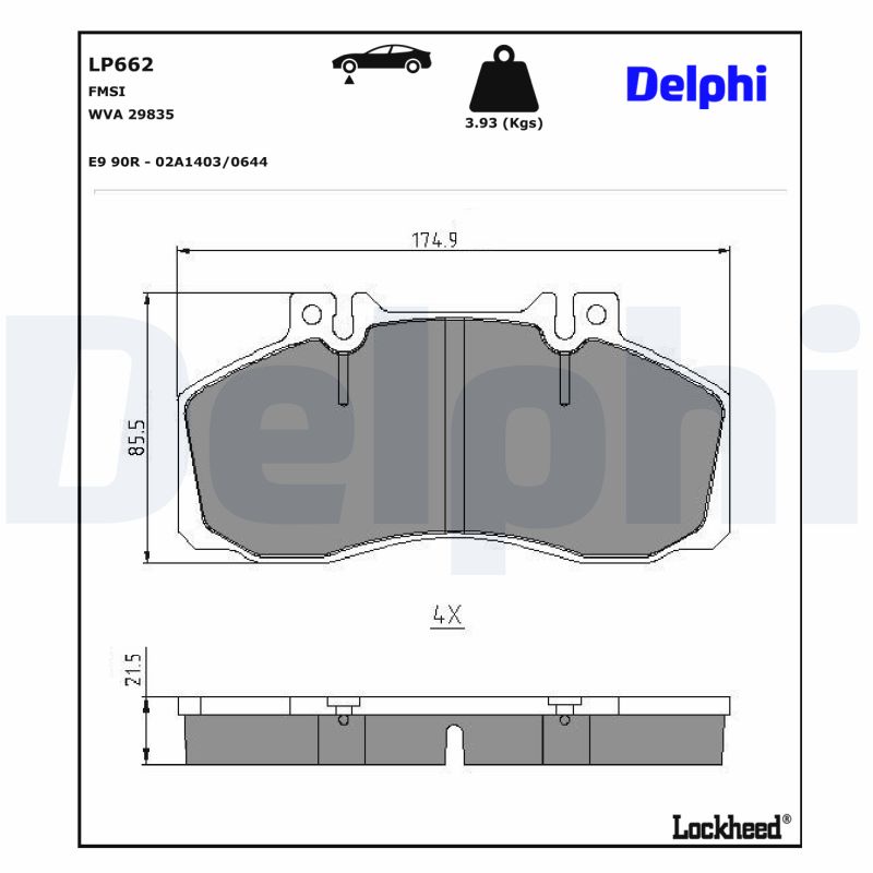 Remblokset Delphi Diesel LP662