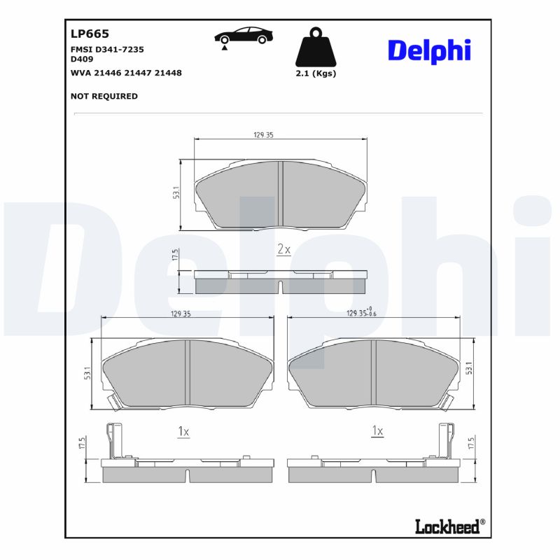 Remblokset Delphi Diesel LP665