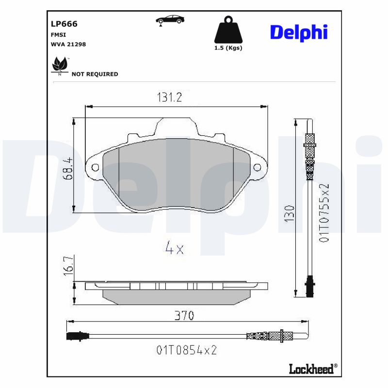 Remblokset Delphi Diesel LP666