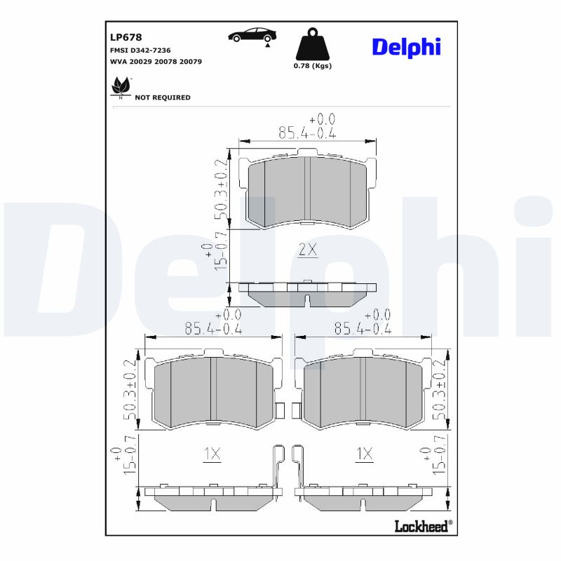 Remblokset Delphi Diesel LP678