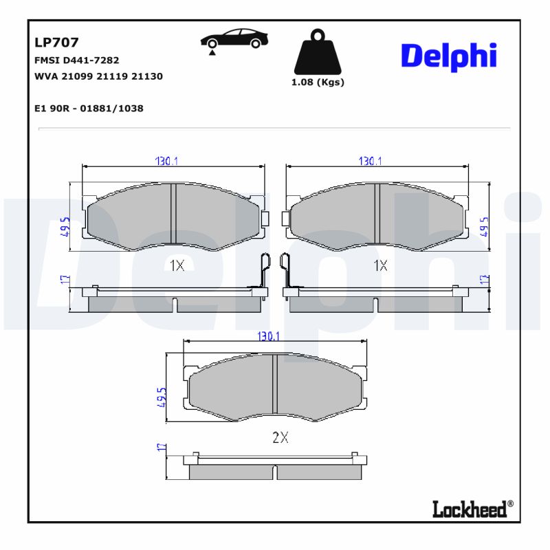Remblokset Delphi Diesel LP707