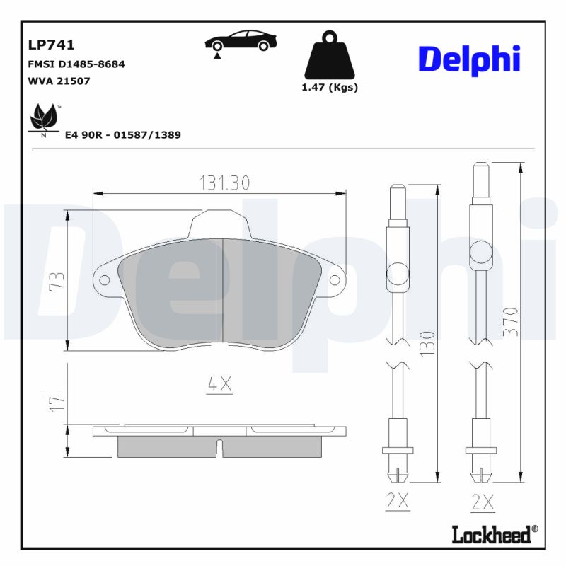 Remblokset Delphi Diesel LP741