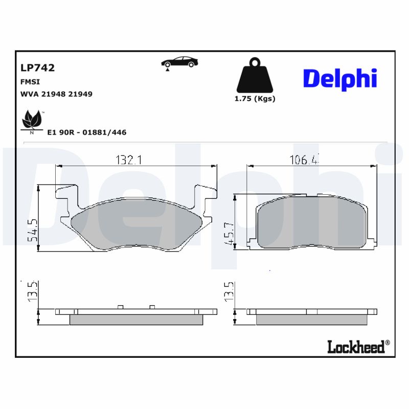 Remblokset Delphi Diesel LP742